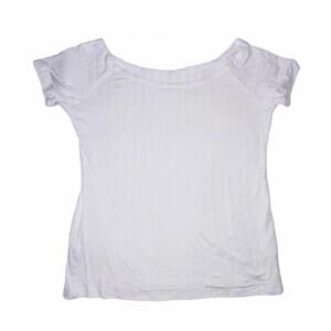 White off the shoulder t-shirt